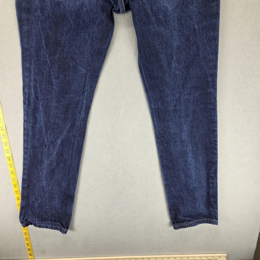 Stone Island Jeans Mens Blue Dark Wash Slim Skinny Type SK Logo Patch Fits 32x29 - Picture 12 of 16